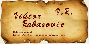 Viktor Rabasović vizit kartica